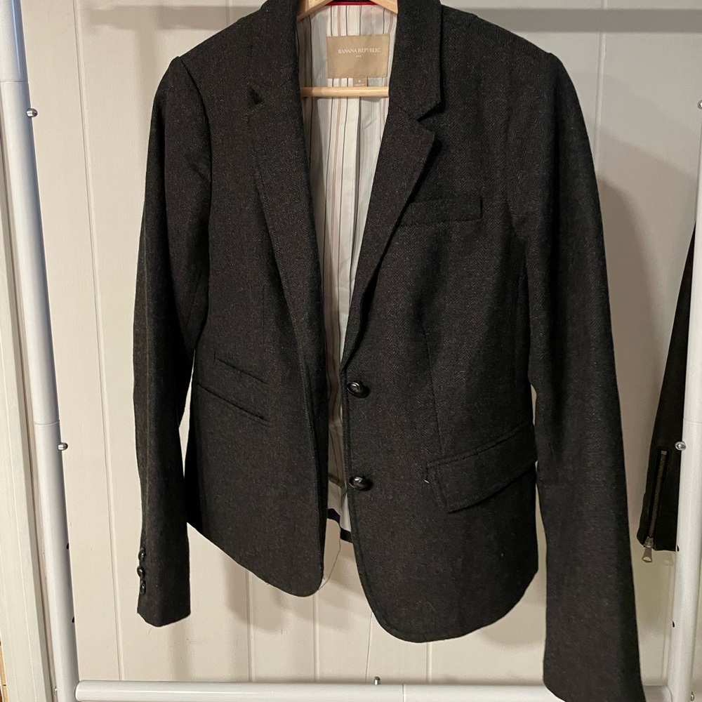 Black Wool Banana Republic Blazer